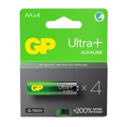 4 piles alcalines AA 1,5 V Ultra Plus 