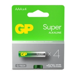 Blister de 4 piles alcaline AAA / LR03 SUPER - GP Battery Blister de 4 piles alcaline AAA / LR03 SUPER - GP Battery