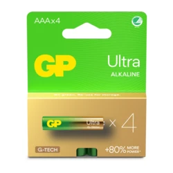4 piles alcalines AAA 1,5 V Ultra 
