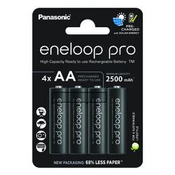 Panasonic Eneloop PRO NEW R6 AA 2500mAh x 4 piles rechargeables (blister) Panasonic Eneloop PRO NEW R6 AA 2500mAh x 4 piles rechargeables (blister)