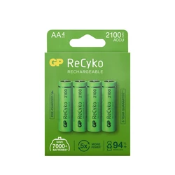 4 piles rechargeables NIMH AA 1,2 V Recyko 2100 mAh