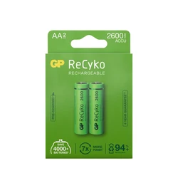 4 piles rechargeables NIMH AA 1,2 V Recyko 2600 mAh