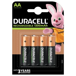 Duracell rechargeables R6/AA Ni-MH 1300 mAh x 4 piles Duracell rechargeables R6/AA Ni-MH 1300 mAh x 4 piles