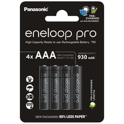 Panasonic Eneloop PRO NEW Ni-MH 930mAh R03/AAA x 4 piles rechargeables (blister) Panasonic Eneloop PRO NEW Ni-MH 930mAh R03/AAA x 4 piles rechargeables (blister)