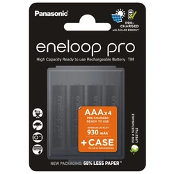 Panasonic Eneloop PRO NEW Ni-MH 930mAh R03/AAA x 4 piles rechargeables (blister + boite)