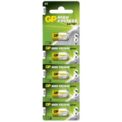Carte de 5 piles alcaline 10A / L1022 - 9V - GP Battery
