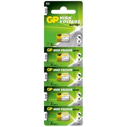 Carte de 5 piles alcaline 11A / MN11 - 6V - GP Battery