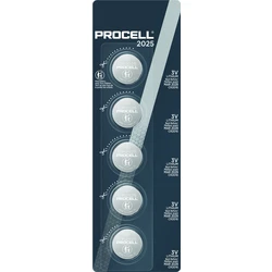 Duracell Procell CR2016 x 5 piles au lithium