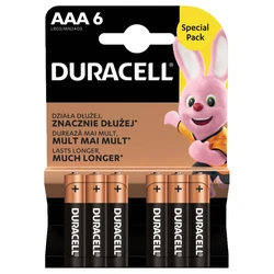 Duracell Basic Duralock LR03 AAA x 6 piles alcalines Duracell Basic Duralock LR03 AAA x 6 piles alcalines