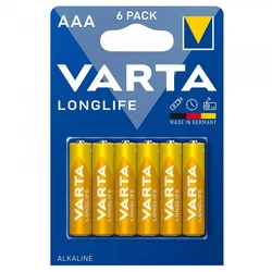 Varta LONGLIFE LR03/AAA x 6 piles (blister) Varta LONGLIFE LR03/AAA x 6 piles (blister)