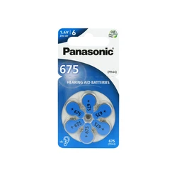 Panasonic 675 pour appareils auditifs x 6 piles Panasonic 675 pour appareils auditifs x 6 piles