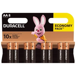 Duracell Duralock Basic C&B LR6 AA x 8 piles alcalines Duracell Duralock Basic C&B LR6 AA x 8 piles alcalines