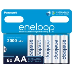 Panasonic Eneloop R6/AA 2000 mAh Ni-MH x 8 piles rechargeables (blister) Panasonic Eneloop R6/AA 2000 mAh Ni-MH x 8 piles rechargeables (blister)
