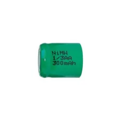 Pile NiMH 1/3 AA 300 mAh tête plate - 1,2V - Evergreen Pile NiMH 1/3 AA 300 mAh tête plate - 1,2V - Evergreen